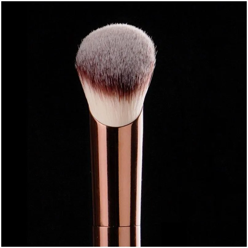 Pinceles de maquillaje Reloj de arena Ambient Soft Glow Foundation Brush - Cabello inclinado Crema líquida Contorno Cosméticos Herramientas de belleza Entrega de gotas H Dhmqt