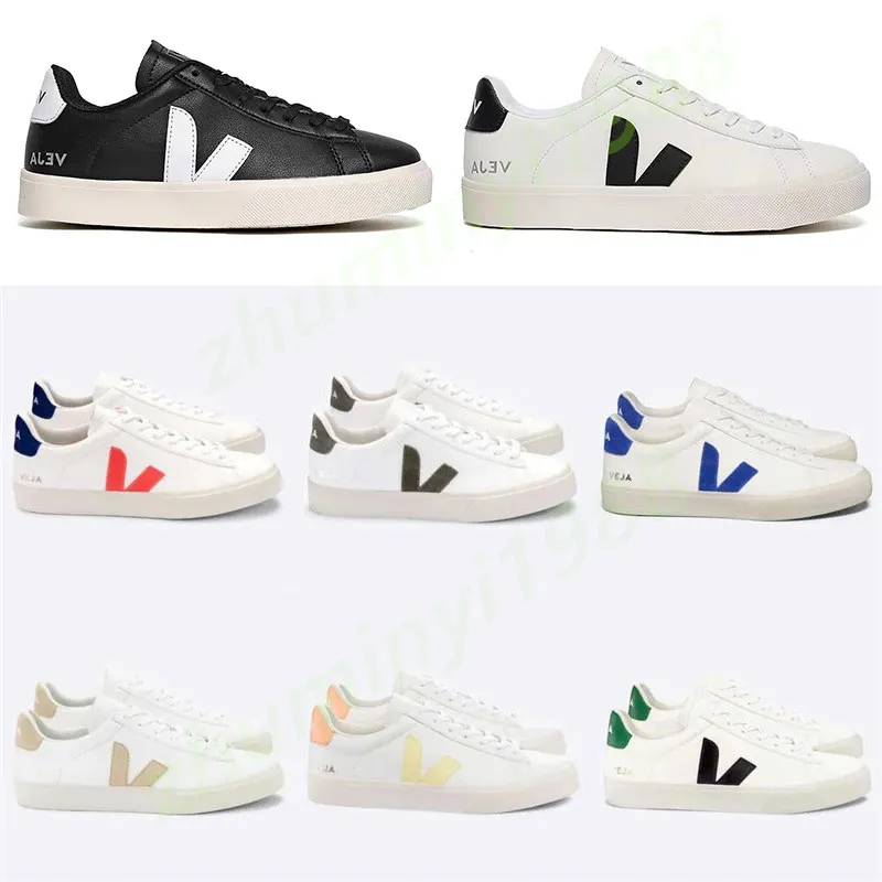 2024 Summer Hot Français Brésil Vert Low-Carbon Life V Organic Cotton Flats Plateforme Baskets Femmes Casual Classique Blanc Designer Chaussures Mocassins 36-45 Z41