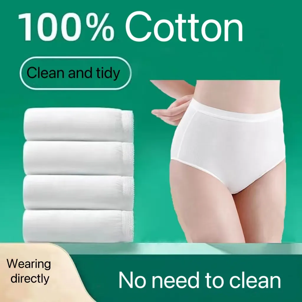 Women's Disposable Underwear Modal Pure Cotton Flat Corner Pants Convenient For Dusiness Trips Easy To Carry Wash Free Underwear Breathable And Comfortable For Men