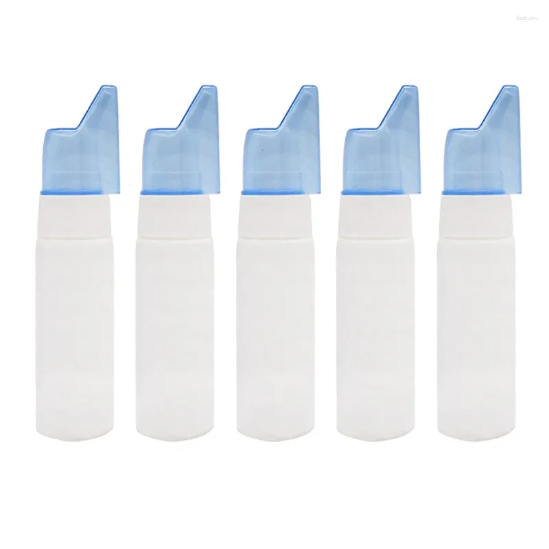 Бутылки для хранения 5 шт. 70 мл Назальный спрей Устройство Пластиковое распыление Пустой распылитель для носа Abs Liquid Fine Mist