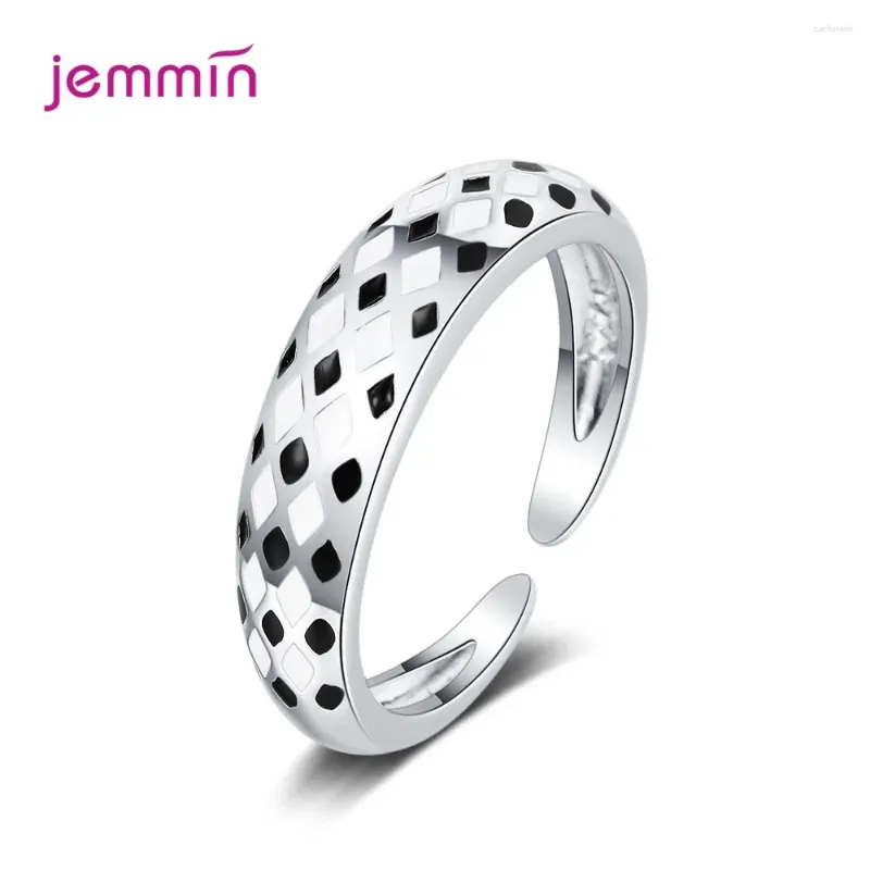 Cluster Rings 925 Sterling Silver Adjustable Engagement For Women Geometric Design Friend Gift Fashion Jewelry Wholesale
