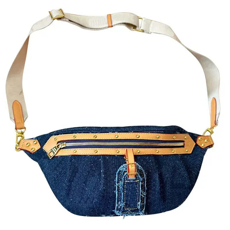 24ss Männer Gürteltasche Geldbörse Designer Gürteltasche Brusttasche Unisex Fanny Packs Designer Damen Denim Bauchtasche Klassischer Brief Umhängetasche Reißverschluss Schultertasche