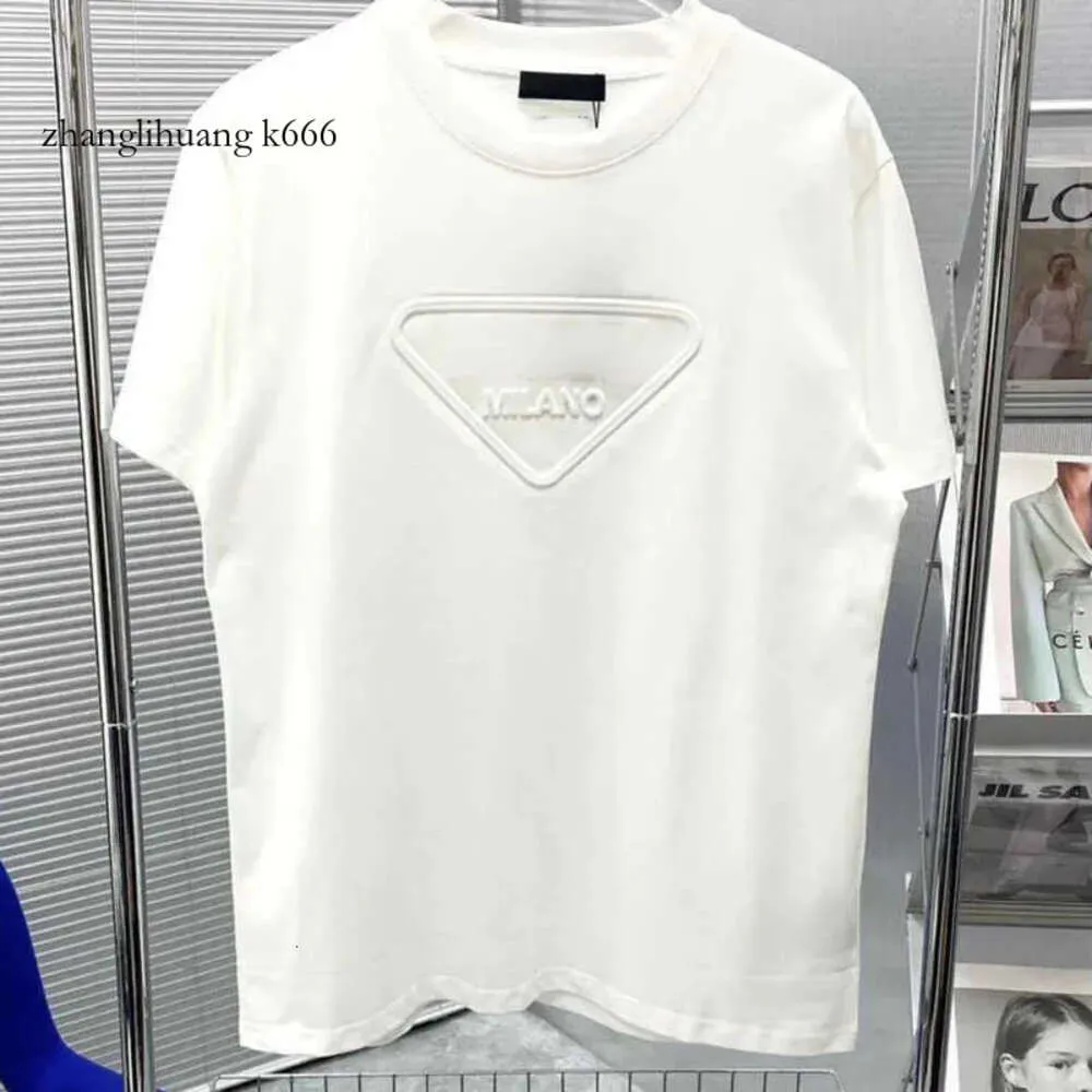 Summer 2024 Short Sleeved T Shirt Mens Cotton Round Neck Sweatshirt Classic 3D Emed Tshirt Pd Designer T-Shirt Men Women Pullover Tee 4Xl shirt - ee