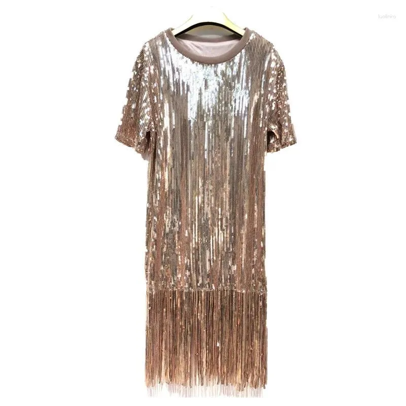 silver beaded flapper dress 1920s Fringe & Sequin Flapper Dress