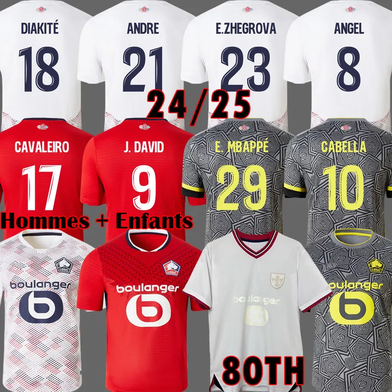 LOSC Lille Soccer T Shirts 80th Anniversary Kit With ETHAN LOSC Lille Soccer T Shirts 80th Anniversary Kit With ETHAN