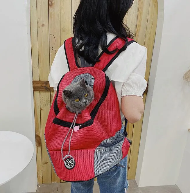 Pet Cat Carrier Backpack Dog Dog Conger في الهواء الطلق حقيبة كتف السفر للكلاب الصغيرة القطط المحمولة عبوة تحمل مستلزمات الحيوانات الأليفة