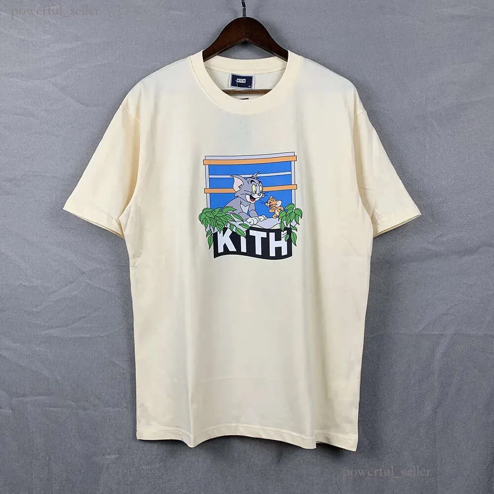 Kith T Shirt Mens Designer T Shirts Tee Workout Shirts for Men Oversized T Shirts T-shirt 100%cotton Kith Tshirts Vintage Short Sleeve US Size 733
