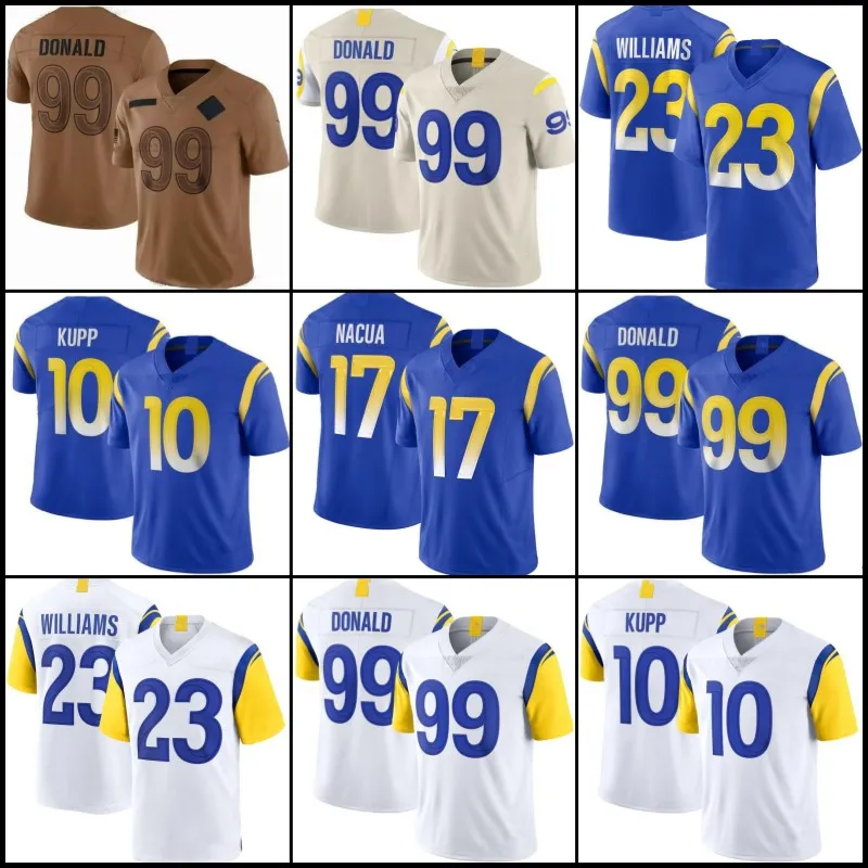 17 Pka Nacua Aaron Donald Matthew Stafford Football Jersey Cooper Kupp Stetson Bennett Van Jefferson Tyler Higbee Tutu Atwell Kyren Williams