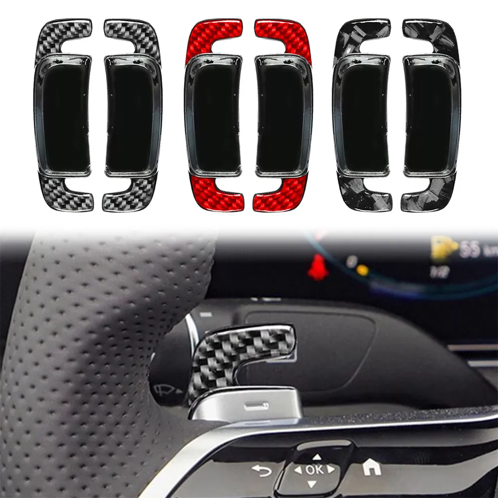 Carbon + ABS Geschmiedet/Rot/Schwarz Lenkrad Center Control Modifizierte Schaltwippe Für Mercedes Benz AMG E /EQS/SL /GT 21-23