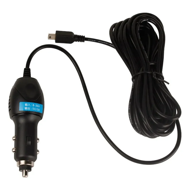 Câble adaptateur de chargeur de voiture Mini USB DC 5V 2A, cordon pour caméra GPS, 3.5m, accessoires de voiture