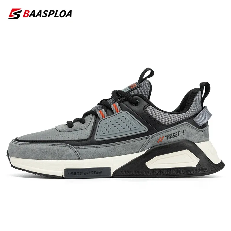 Boots Baasploa Fashion Walking Shoes for Men 2023 Casual Men's Designer Leather Sneakers Lightweight Sports Male Sports Chaussures de course