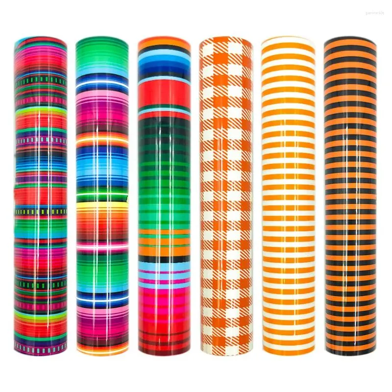 Window Stickers 19 X 39in Cinco De Mayo Striped Pattern Heat Transfer Iron On T-shirts Press Film DIY Clothing Fabric Decor For Cricut