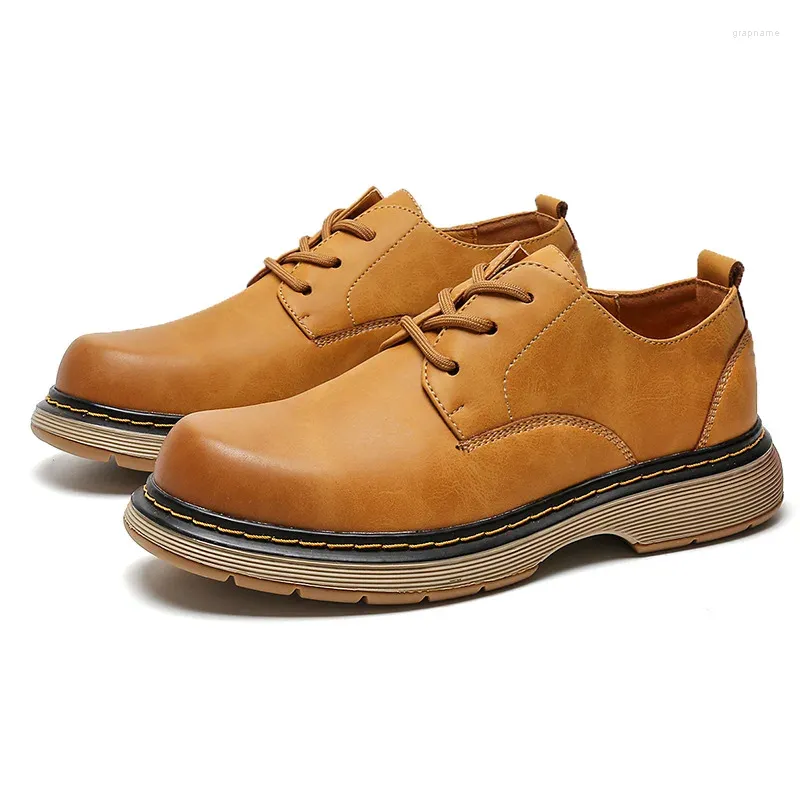 Casual Shoes Genuine Leather Men Footwear Black Brown Mens Cow Male Brogues KA4811