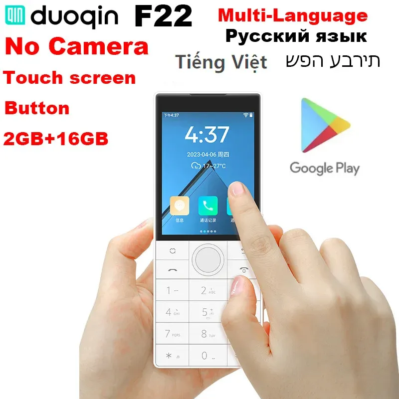 Contrôle mondial Qin F22 sans caméra, écran tactile de 2.8 pouces, batterie de 1700mAH, 16 go + 2 go, MTK6739, téléphone intelligent, multilingue