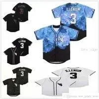Men`s Baseball Jerseys Singer 3 dj Illenium Stitched jersey shirt High Quality White Black Fashion version Diamond Edition