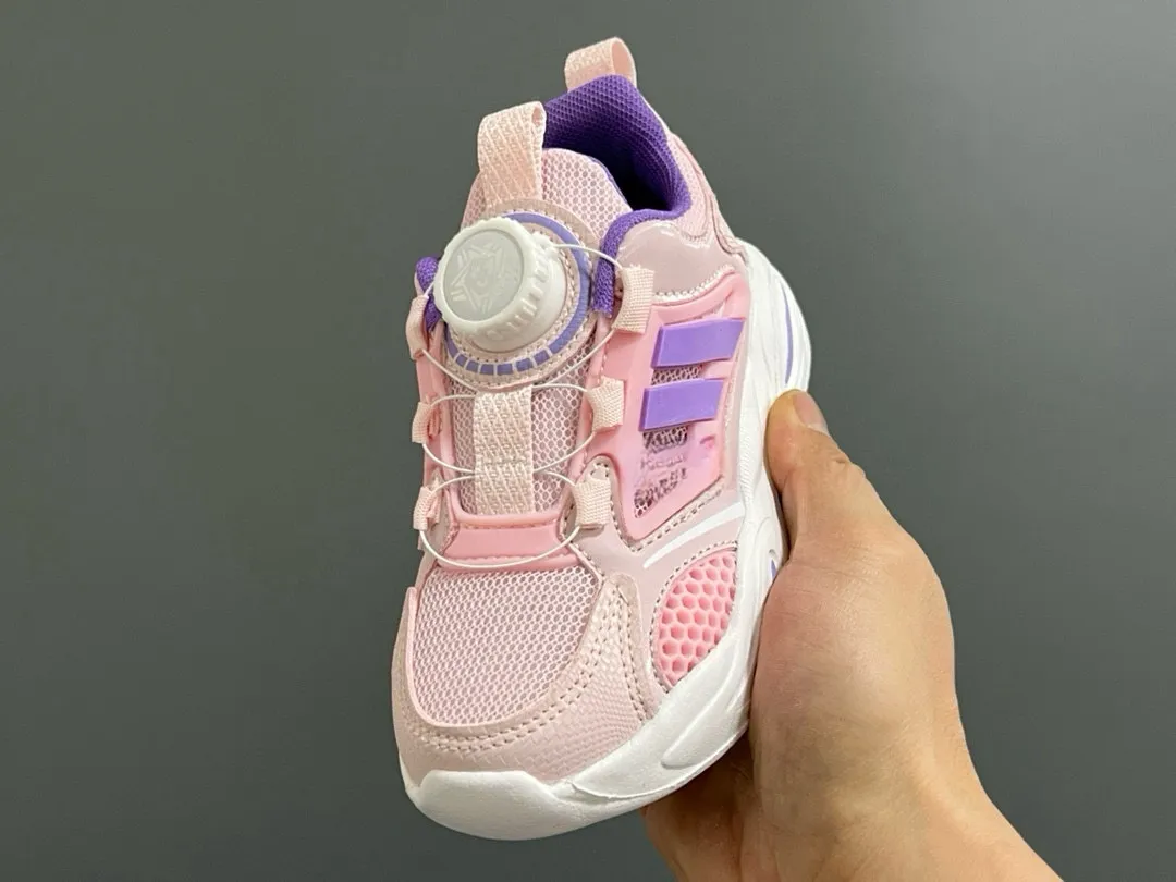 Scarpe per bambini Scarpe da corsa per bambini Bottoni rotanti Sneakers in velcro Poggiapiedi con cinghie elastiche Sneaker con chiusura Scarpe casual Ragazzi Ragazze Gioventù Hotshoesapp