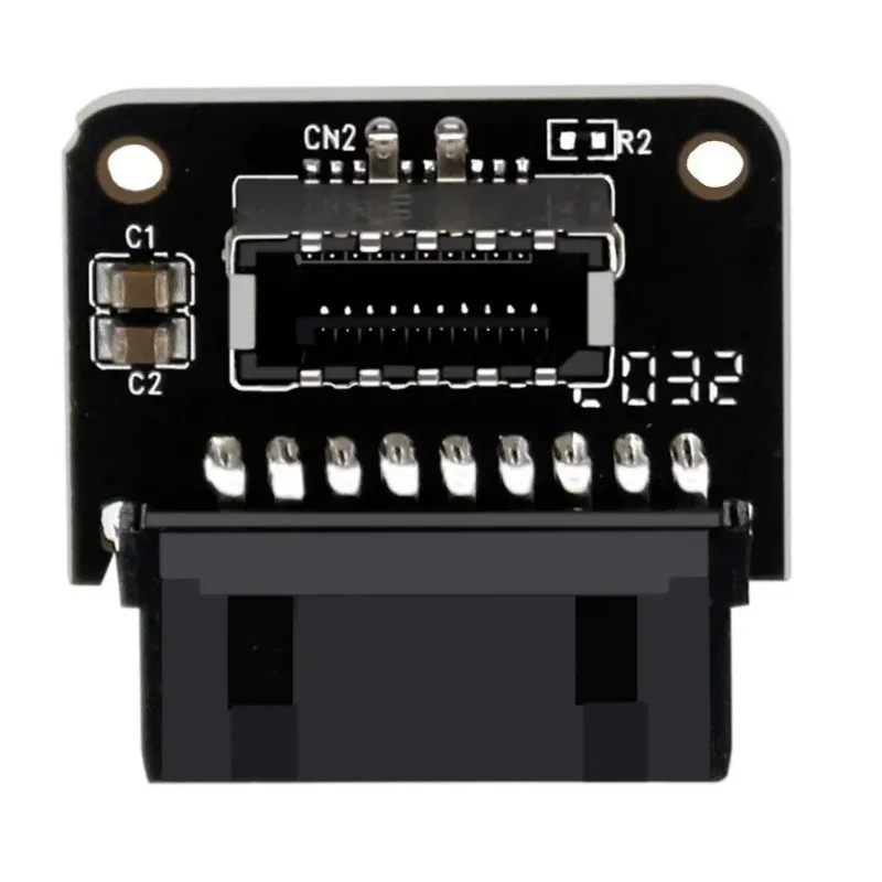 Motherboard USB3.0 19P/20P To TYPE-E 90 Degree Adapter Chassis Front Type C Plug-in Port Computer Accessories for Desktop Part