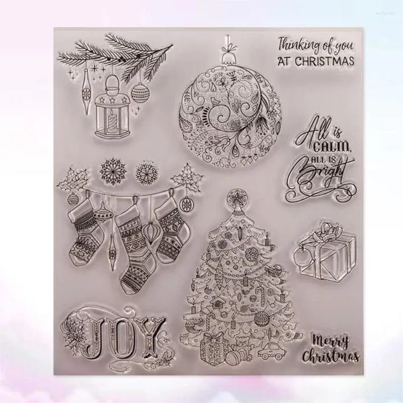 Lagringsflaskor julklappar tydlig stämpel DIY -bokstav transparent tätning Silikon Stämplar Scrapbooking Making