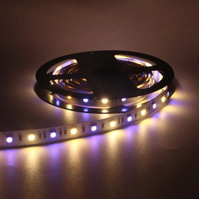 DC 24V Light LED Strip 5050 SMD RGBW RGBWW Led light 5M 60LEDs/m Flexible Neon Tape Non-Waterproof LED Lamp Strip TV Backlight