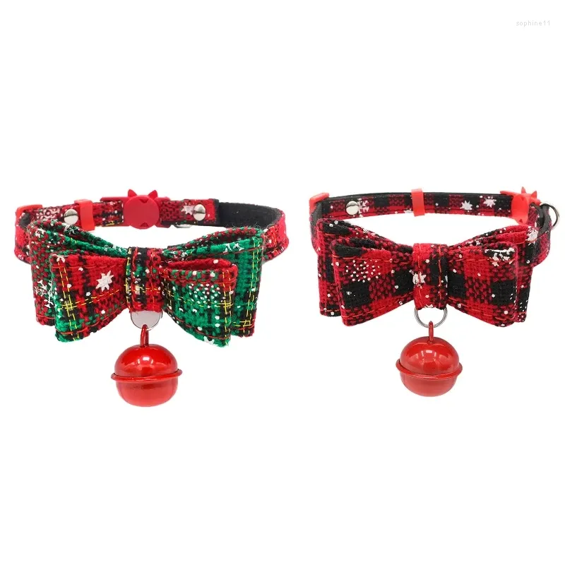 Colares de cachorro Gravata de animal de estimação ajustável para gato Coleira de Natal Formal Smoking Bow Tie com
