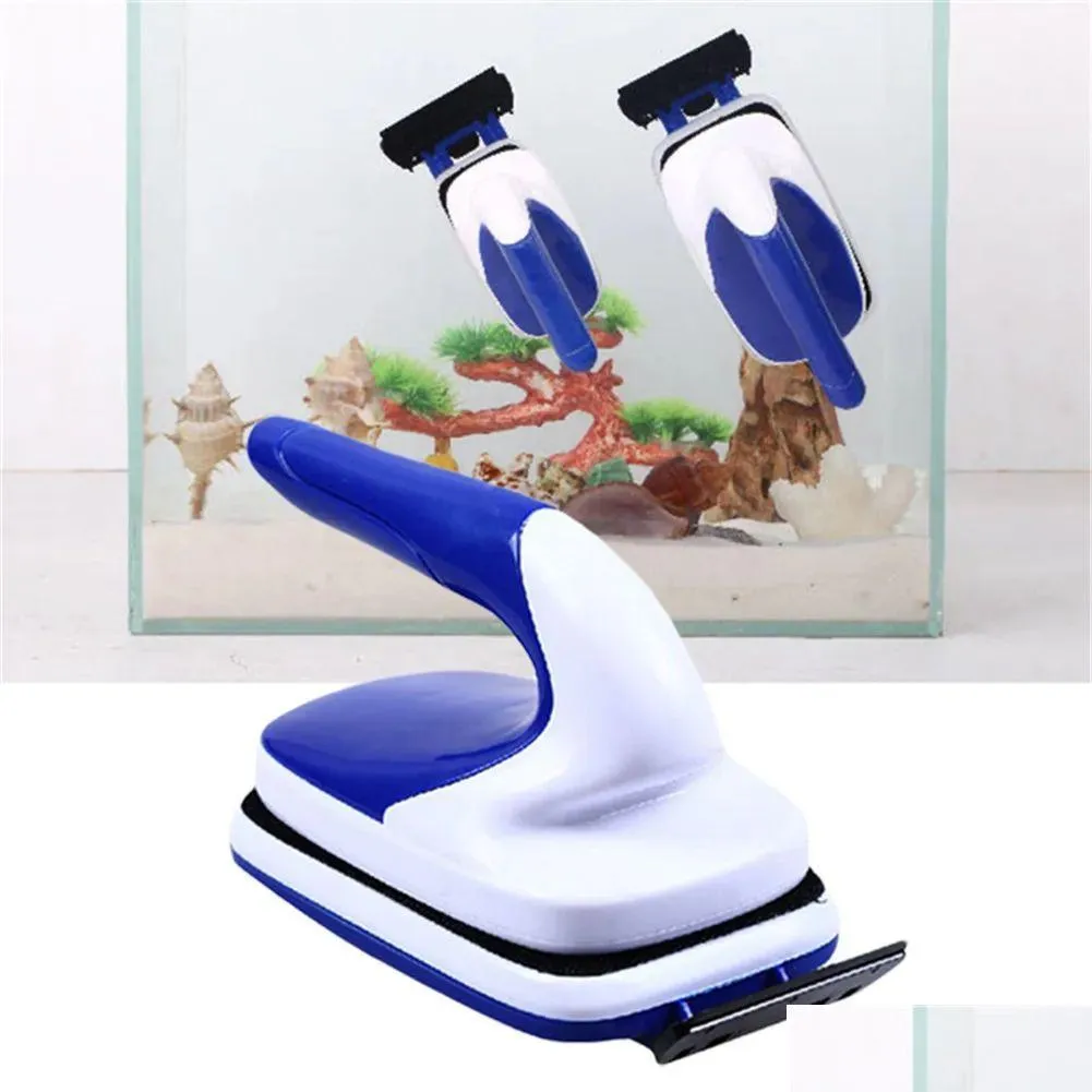 Outils de nettoyage Aquarium pratique brosse magnétique flottante réservoir de poisson grattoir à algues outil de fenêtre nettoyant aimants goutte de Homefavor Dhetu