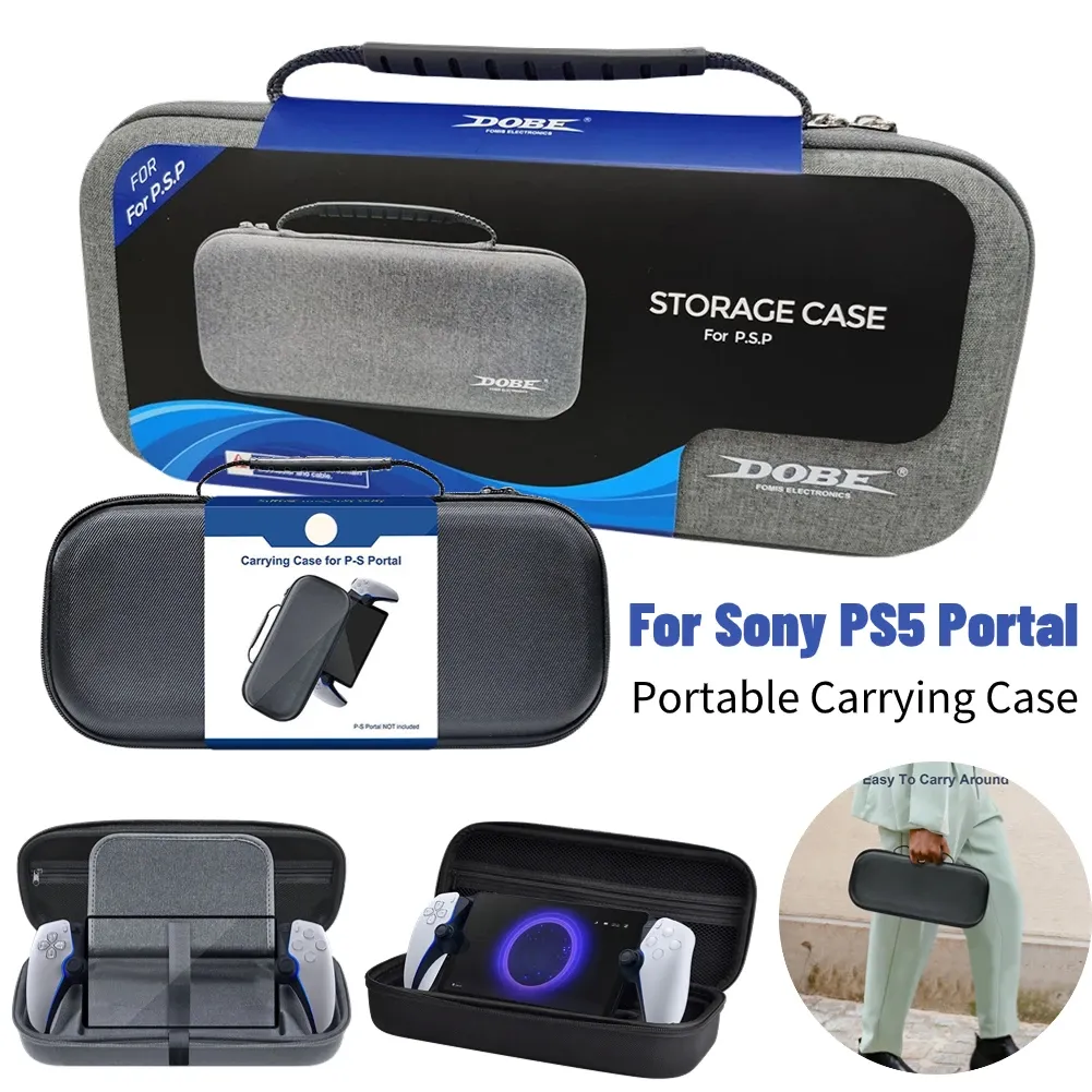 حقائب تحمل حقيبة حمل لـ Sony PlayStation 5 Portal Portable Travel Bag مربع واقٍ صلب لـ PS5 Portal Game Game Console