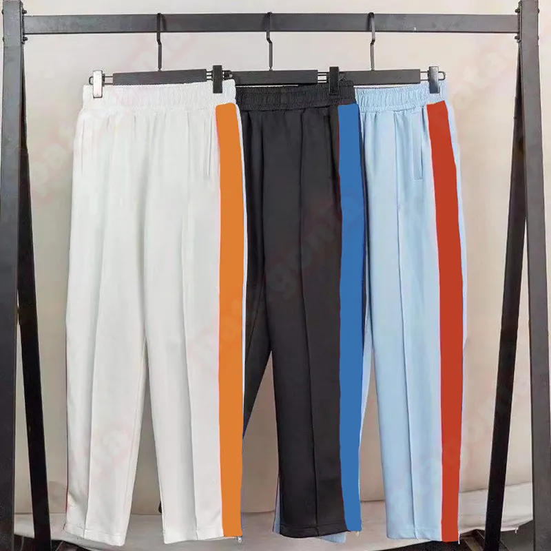 Nuovi pantaloni casual da uomo pantaloni sportivi elasticizzati a righe arcobaleno di alta moda pantaloni da donna streetwear con fettuccia