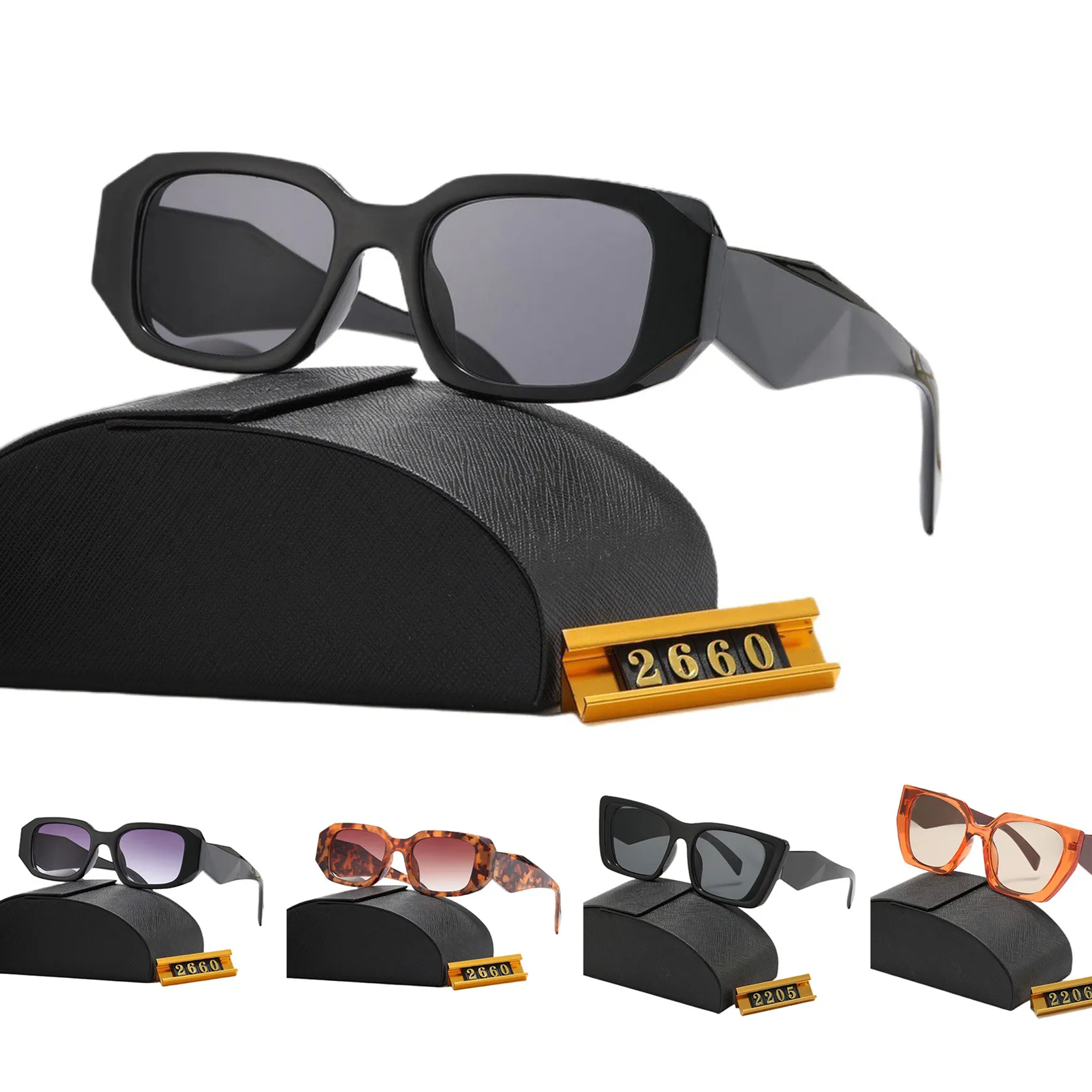 Herrendesigner Sonnenbrille Damen Sonnenbrillen Mode Outdoor klassische Stil Eyewear Retro Unisex Brille Sport treibt mehrere Stiltöne mit Box