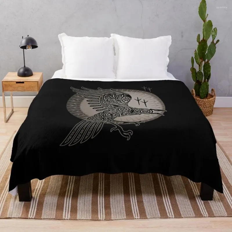 Cobertores RAVEN Throw Blanket Dormitório Essentials Sofá