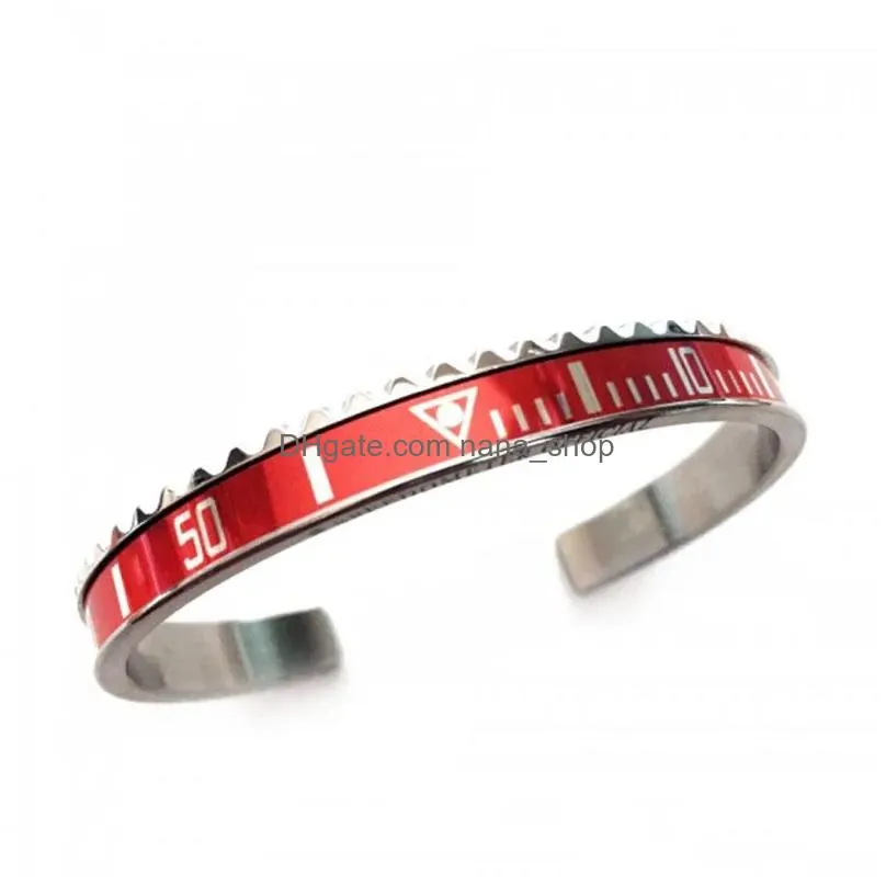 Armbanden blandad stil rostfritt stål manchette öppen initial manschett armband hastighetsmätare armband sp01341u7456020 droppleverans dhzso