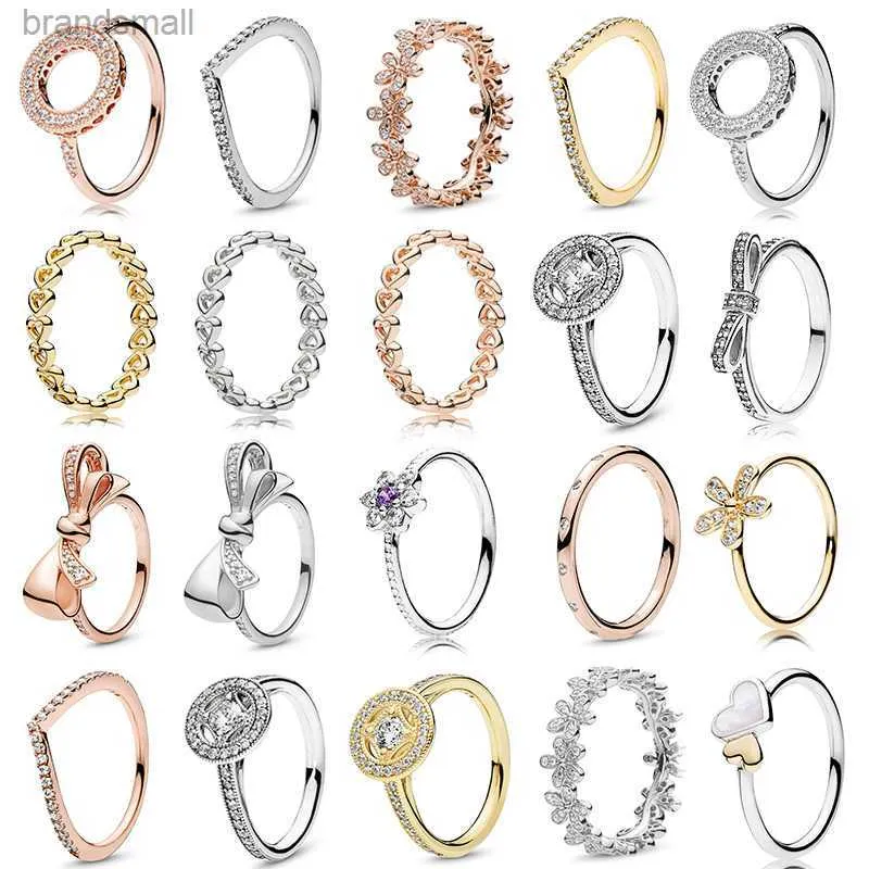 Designer Ring For Women New High Quality Popular 925 Sterling Silver Cheap Rose Gold Fit Thin Finger Rings Stackable Party Round Rings Women Original dora Jewelry Gif