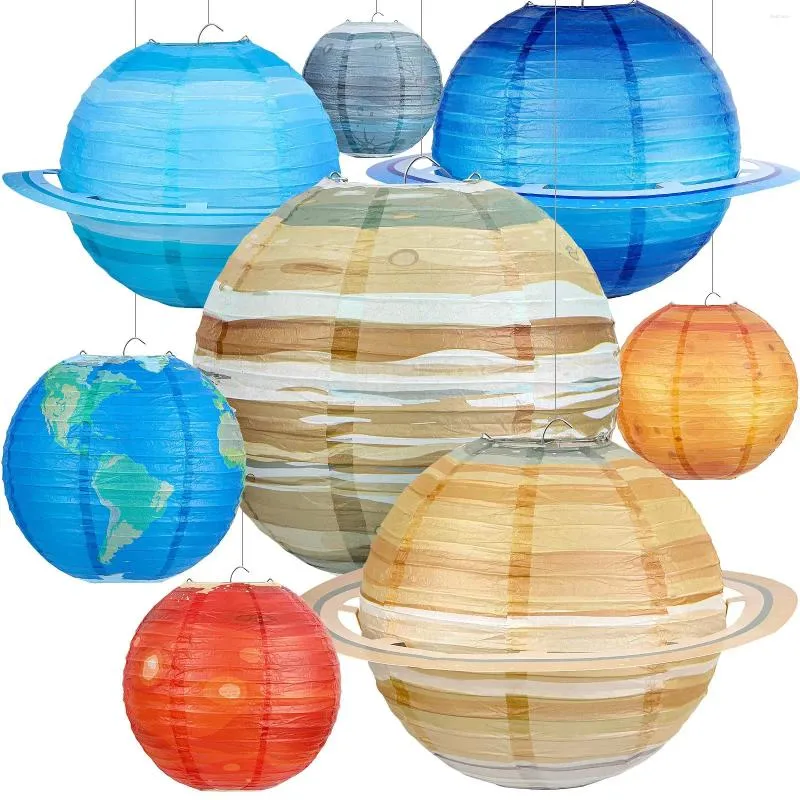 Party Decoration Space Paper Lanterns Planets Out This World Solar System Kid Classroom Science Birthday Outter