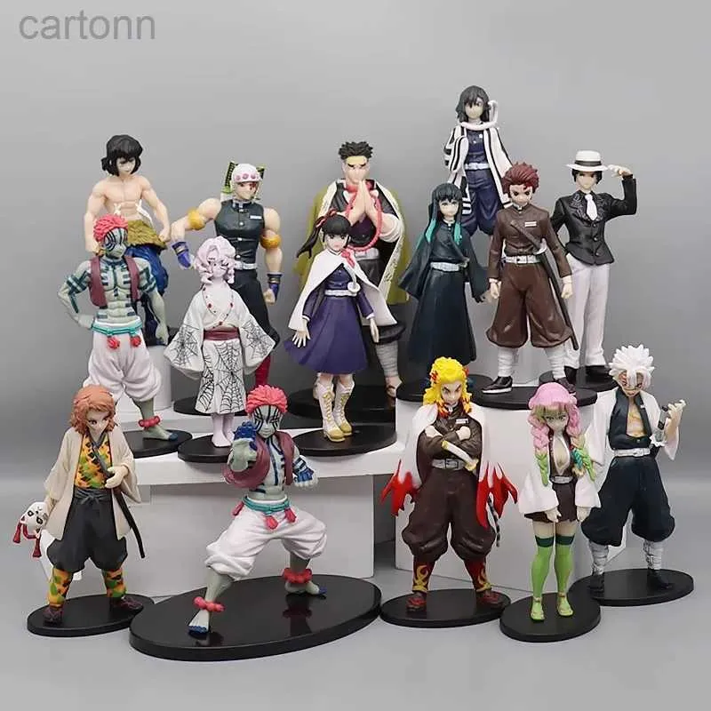 Anime Manga Démon Anime Statue Kamado Nezuko Kochou Shinobu Figurine Kimetsu no Yaiba Tsuyuri Kanawo Figurine PVC Modèle Poupée 240401