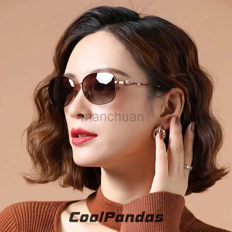 Солнцезащитные очки CoolPandas 2024 Новый стиль Женские солнцезащитные очки с градиентными поляризованными линзами Роскошный дизайн Женская элегантность UV400 Lunette De Soleil Femme 240401