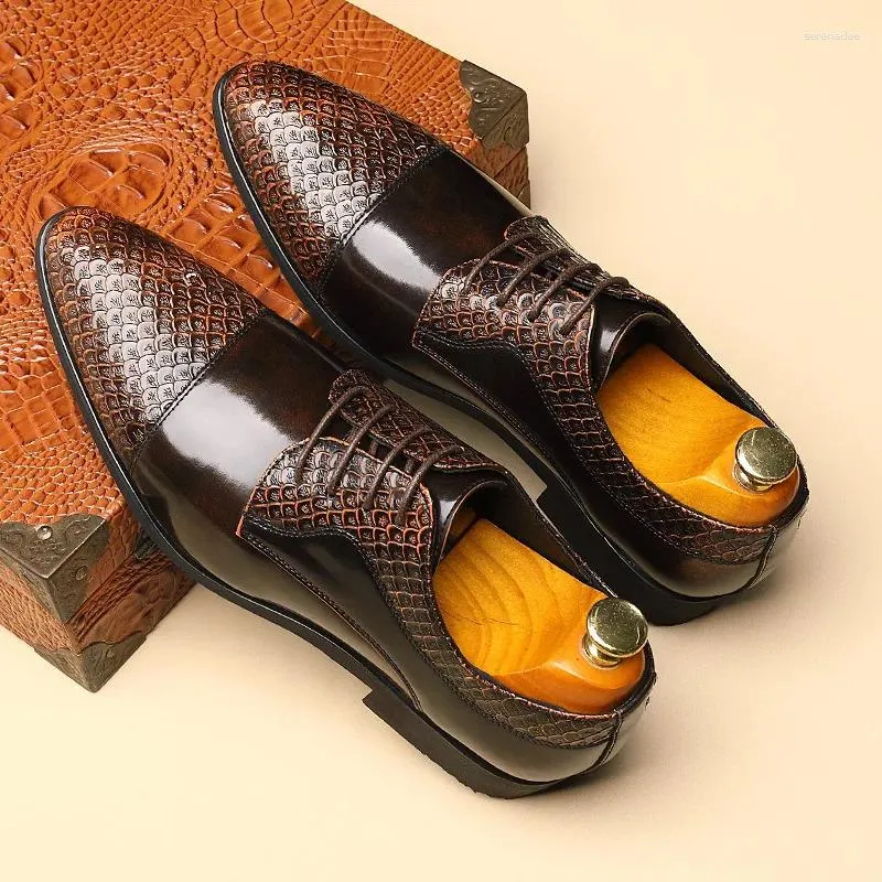 Klädskor Herrens formella brogues Men Business Office Daily Social Designer Bröllop Luxury Elegant Male M907