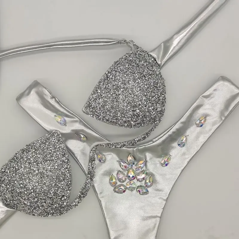 Conjunto 2023 Biquíni de shinestone Set New Bling Stones Swimsuit