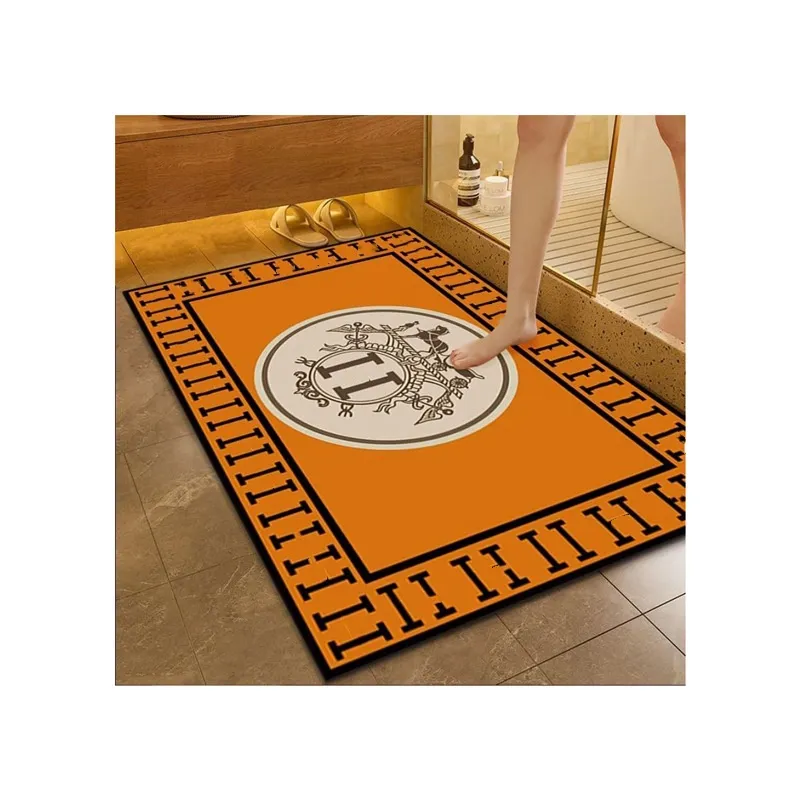 High-end Light Luxury Soft Diatom Mud Bathroom Absorbent Floor Mat Toilet Door Quick-Drying Floor Mat Bathroom Non-Slip Mats