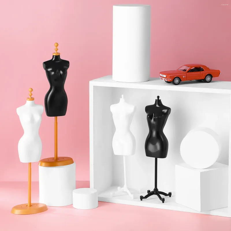 Hängare mänsklig kropp mannequin stativ baby modeller mini dockor plast små hus tillbehör