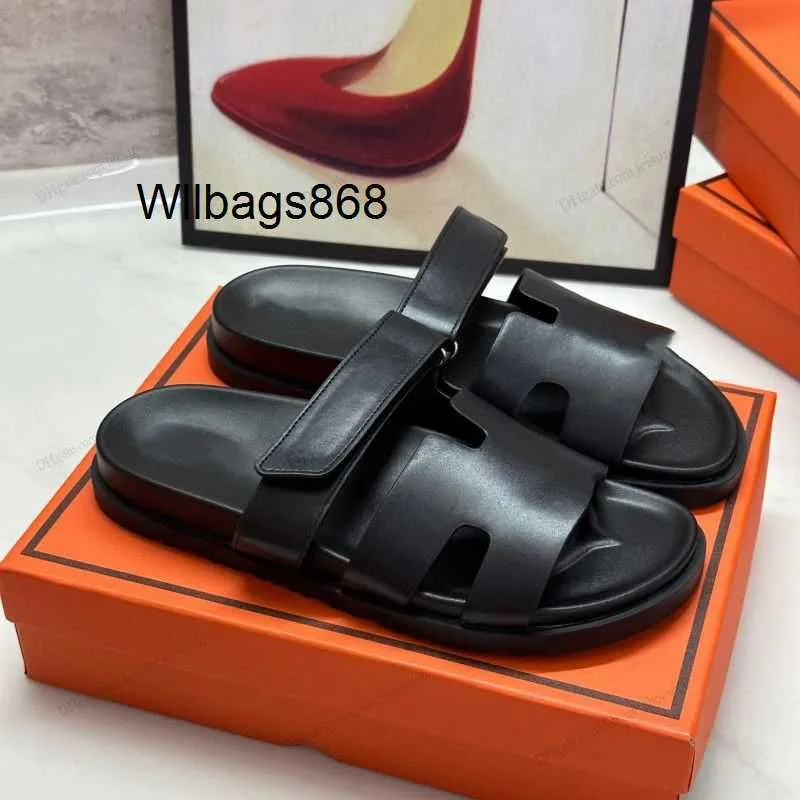 Accueil Oran Designer Chypre Sandales Pantoufles en cuir véritable Flip Quality Slides 35-45 L UNL4