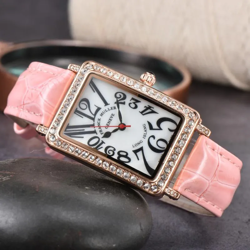 Montres-bracelets montres pour femmes carré or Rose poignet mode acier dames Montre à Quartz horloge Montre Femme