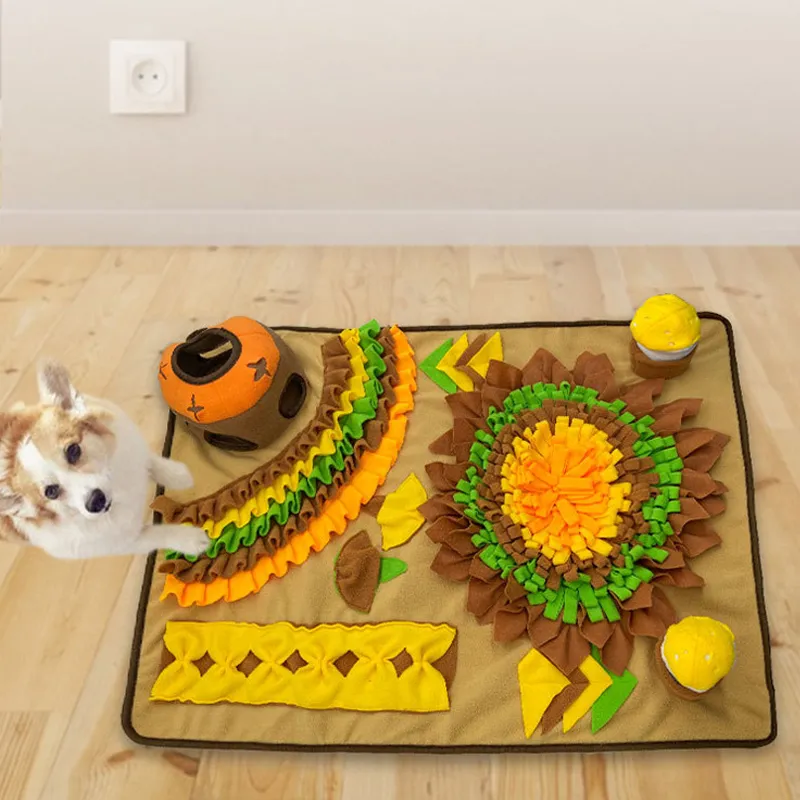 Tapis renifleur pour animaux de compagnie, tapis renifleur pour chien, couverture d'entraînement alimentaire cachée, consommation d'énergie, produits pour animaux de compagnie à alimentation lente