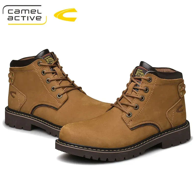 shoes Camel Active New Typical Style Men Hiking Shoes Highcut Sport Shoes Outdoor Jogging Athletic Shoes Comfortable Tactical Boots