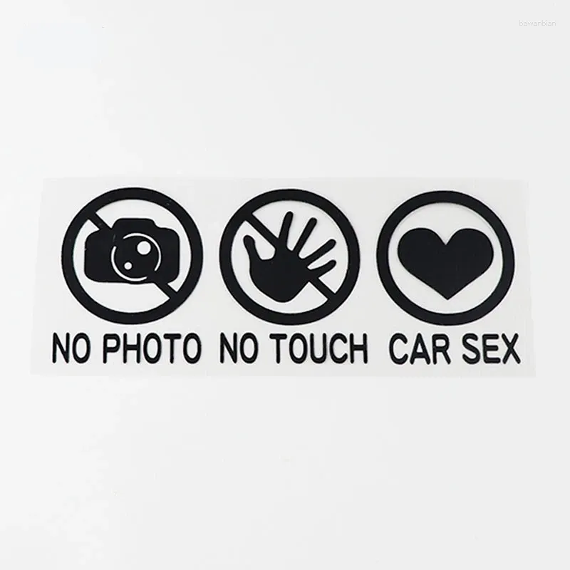 Autocollants de fenêtre NO PO TOUCH CAR SEX personnalité lettre signe d'avertissement bricolage décoration arrière autocollants de style