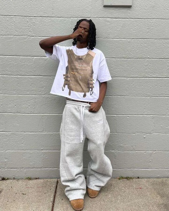 00s WM nikka herringbone buggy pants y2k