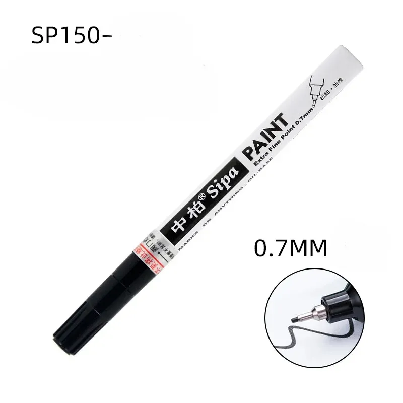 Diy arte 0.7mm ponto extra fino pintura permanente caneta marcador metálico pintura do carro arranhões reparação caneta escova acessórios universais