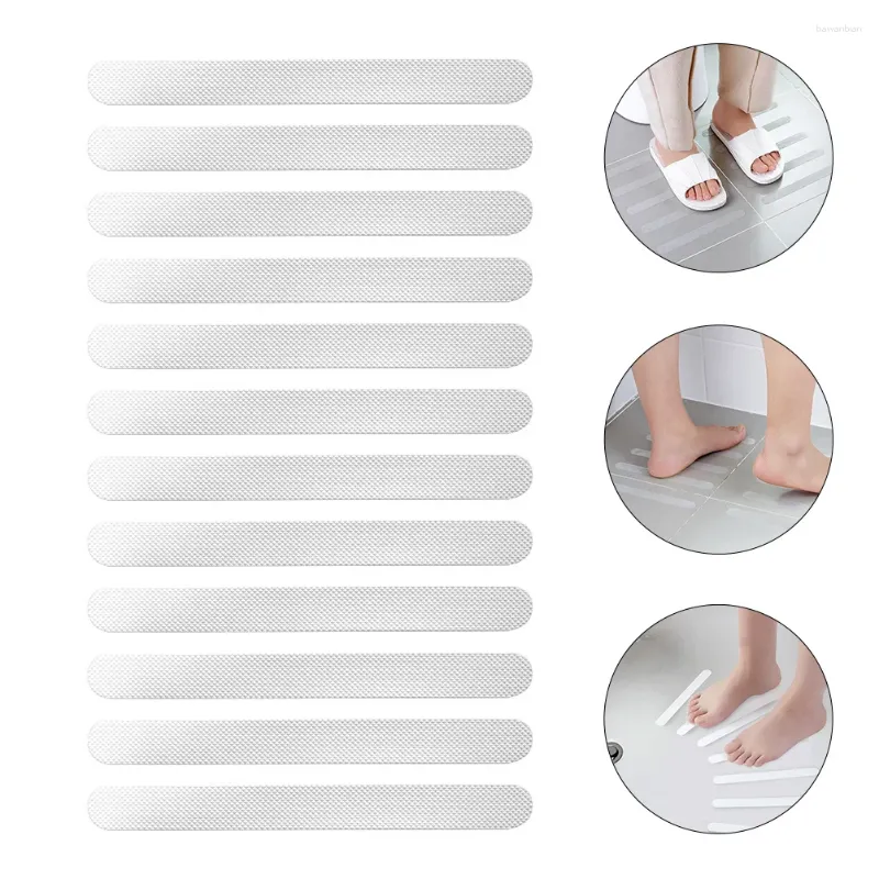 Tapetes de banho 12 pcs Anti-deslizamento Anti-skid Bathtub Adesivo tiras de segurança adesivos não fita adesiva não deslizante peva banheiro