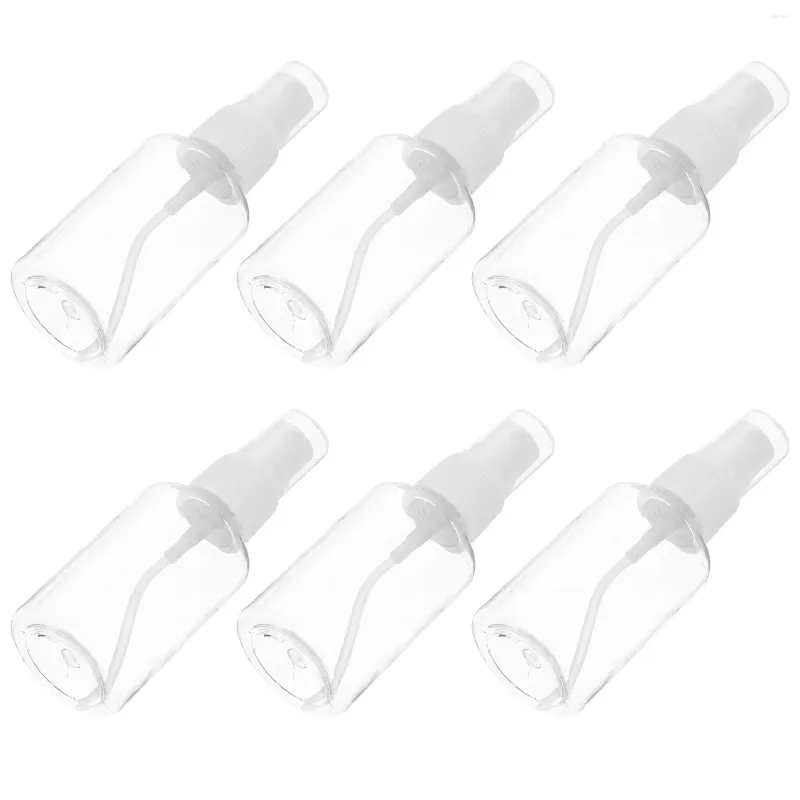 Bottiglie di stoccaggio 6 pezzi 50 ml Bottiglia con tappo trasparente Dispenser portatile Piccolo contenitore vuoto per lozione per viaggi in gita