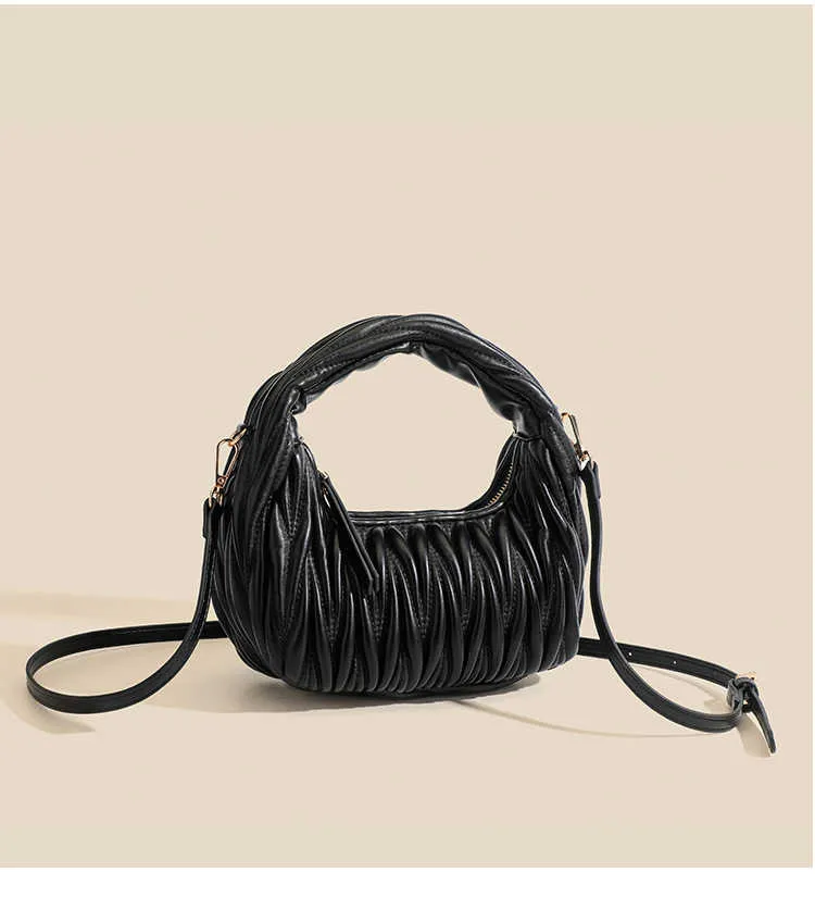 Saco de transporte de alça pequena para o verão de verão novo Crescent Cloud Crescent Versátil One ombro Crossbody Tide Burse