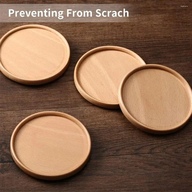 Tischsets Marke Tassenunterlage aus Holz 8,8 cm 0,9 cm beständig quadratisch 1 PC x Holz 1X Dekoration