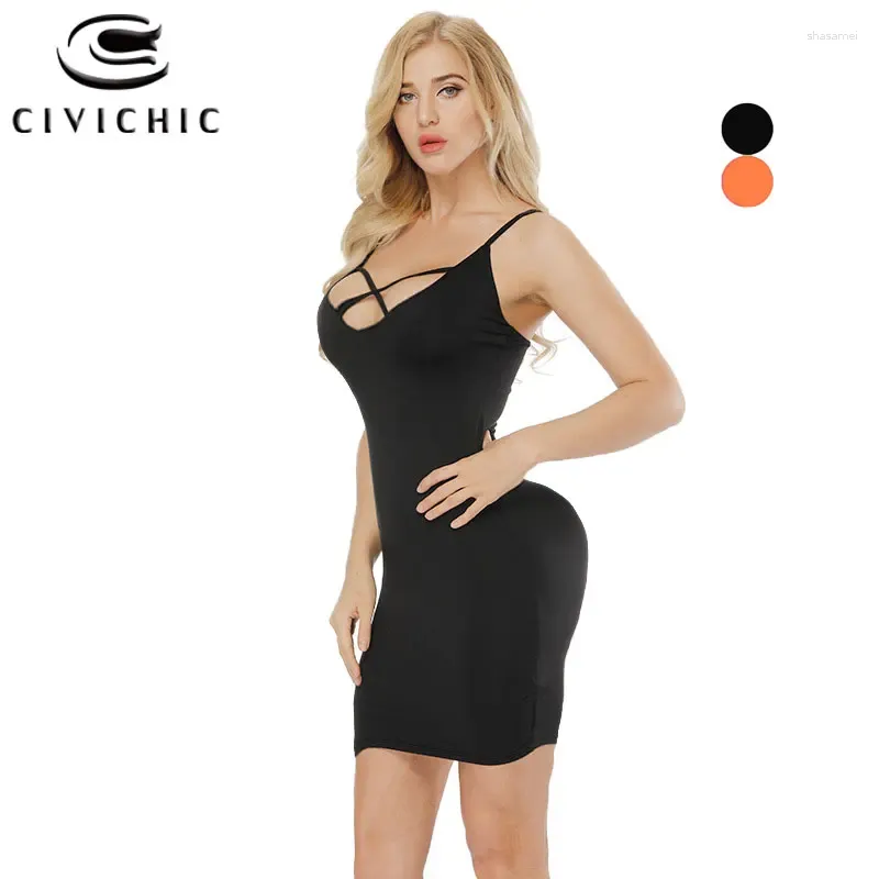 Casual Dresses CIVI CHIC Sexy Spaghetti Strap Party Vestidos Verano 2024 V Collar Summer Dress Women Bodycon Robe Ete Bandage Zomer Jurk